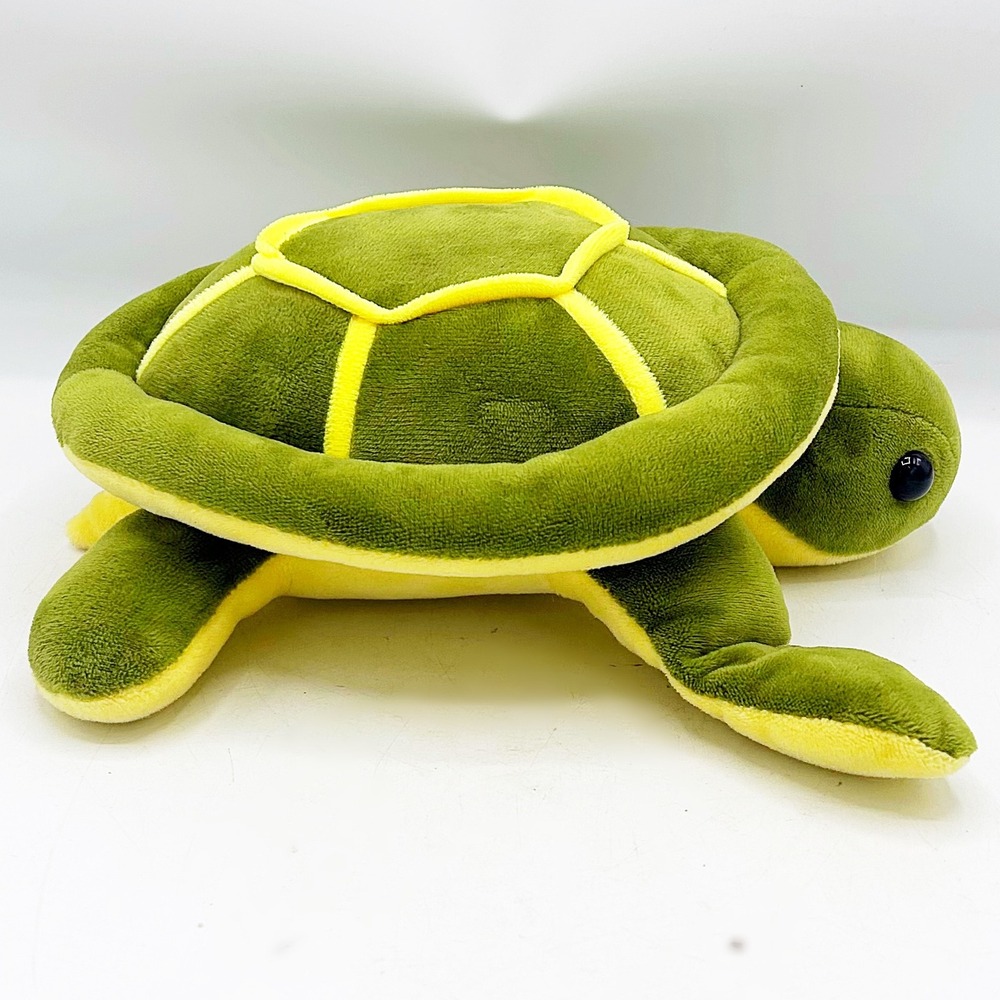 Green and Yellow Sea‎ Turtle Plush Stuffed Animal Soft Toy - Picture 3 of 6